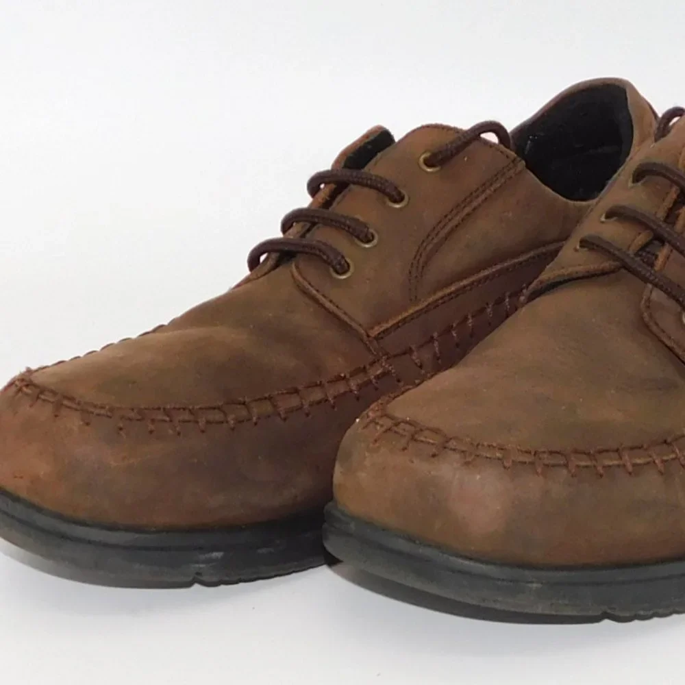 Mountain Breezes Brown Suede/Leather Lace-up Loafer